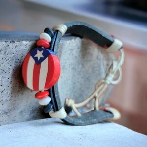 Patriotic Red White and Blue Bracelet